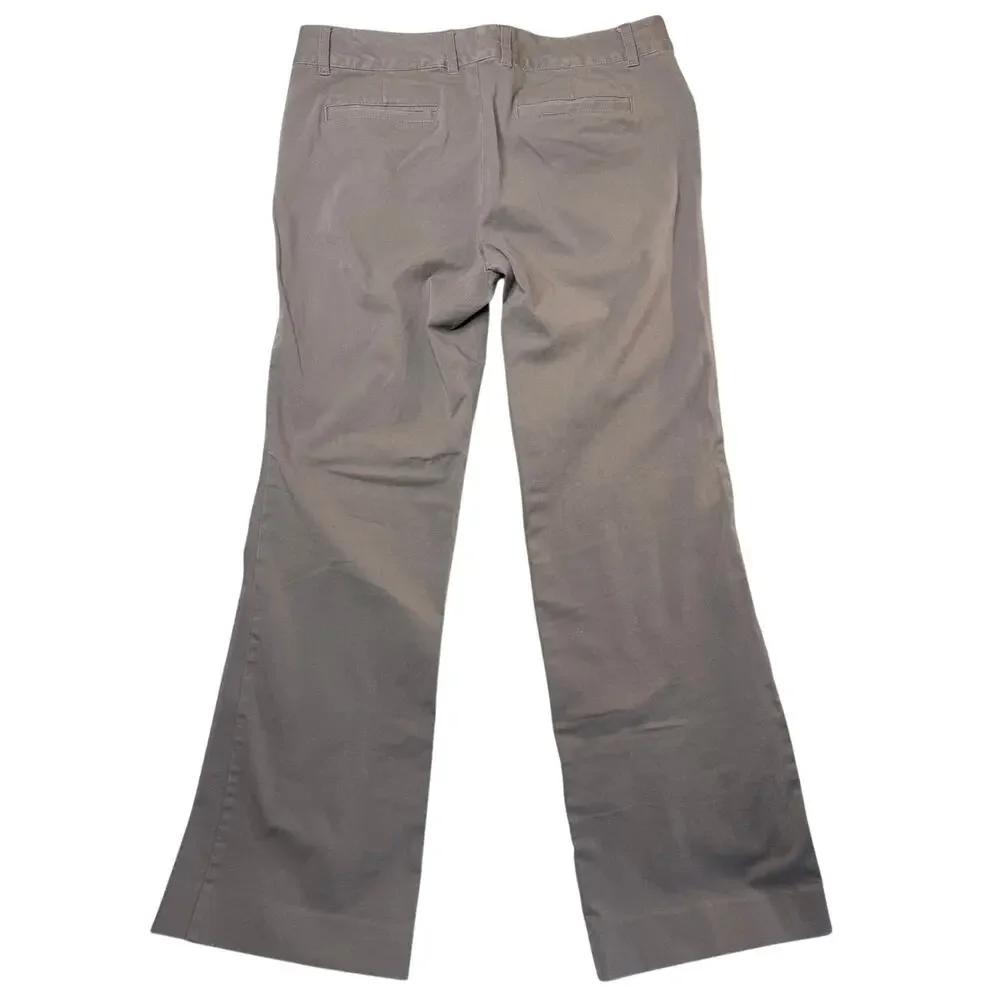 Eddie Bauer Shaw Fit Cotton Blend Bootcut Chino Pants Sz 8 Women Utility Casual